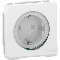 Розетка с заземлением без рамки Schneider Electric Mureva Styl 1-м. шторки IP55 белый картинка